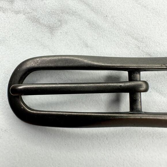 Dark Bronze Tone Skinny Simple Basic Belt Buckle - Picture 3 of 7